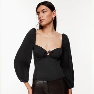 ARITZIA WILFRED - Novella Puff-sleeve sweetheart blouse